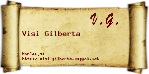 Visi Gilberta névjegykártya